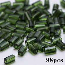 98pcs 2x4mm Vibrant Faceted Glass Rectangle Spacer Beads - Stunning, Durable DIY Jewelry Making Supplies For Creative Bracelets & Necklaces - 2*4 Rectangle - View 22