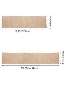 1 pièce Chemin de table en toile de jute, chemin de table de mariage en lin rustique, décoration de table en lin tissé rectangulaire rustique pour les fêtes forestières et les pique-niques, décoration de Noël, décoration d'Halloween, rouleau en jute de style campagnard vintage pour la décoration de la maison, baby shower, shower de mariage, décoration de fête d'anniversaire, décoration de mariage