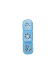 Solid Color New Model, Morning, Middle, And Evening Three Time Three Compartment Medicine Box, Multi-Color Optional, Portable Packaging Separated Medicine Box