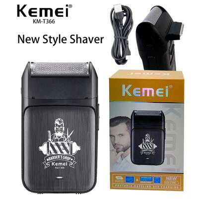 Kemei KM-T366 男士新款电动剃须刀 Type-C 充电式剃须刀 去除胡须 光头剃须 男士生日礼物