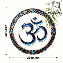 Atrapasol con símbolo Om de 9x9 pulgadas - Decoración colgante espiritual para ventanas del hogar, oficina y jardín, regalo ideal para inauguración de casa - Atrapasol artístico con diseño vibrante para decoración interior y exterior - Multicolor - Ver 4
