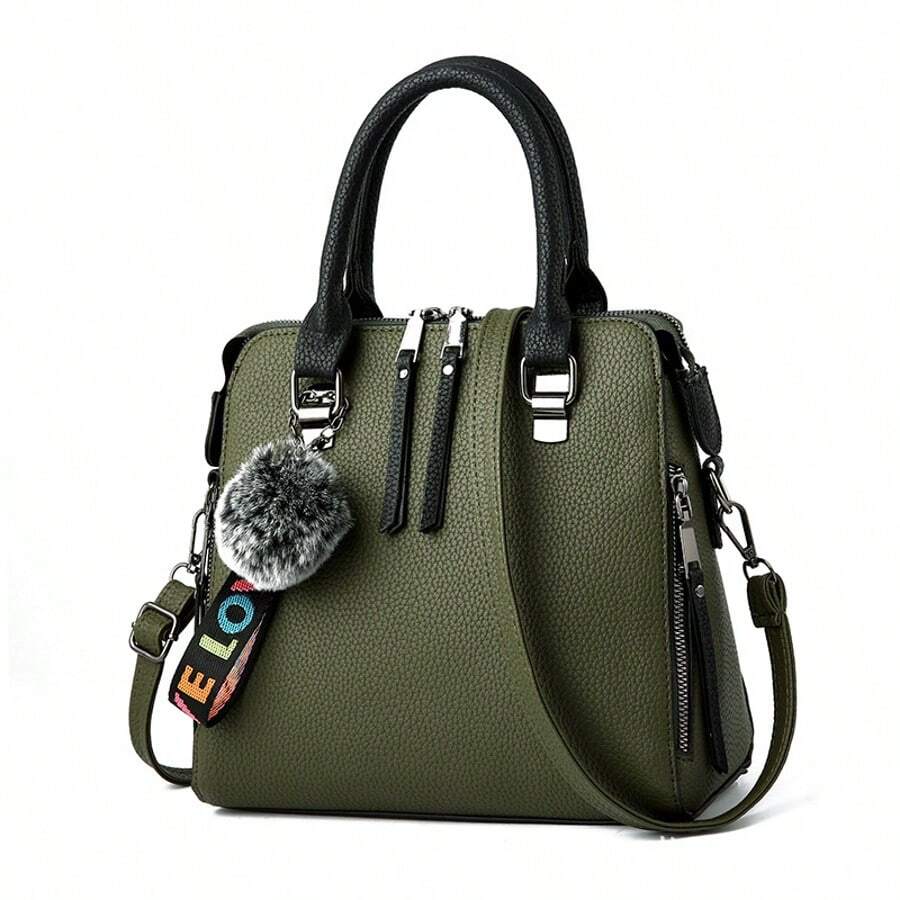 Fashion Women Bag Elegant Shopping Tote Leather Shoulder Bag Ladies Crossbody Classic Handbag Green - 綠色 - 查看 1