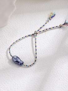 1pc Adorable Ceramic Fish Bracelet, Suitable For Everyday Wearing