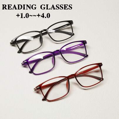 Set de ochelari de citit ultra-ușori, format din 1/3 piese, lentile de înaltă definiție, protecție a ochilor pentru telefoane mobile și computere, anti-oboseală, potriviți atât pentru bărbați, cât și pentru femei, pe tot parcursul anului