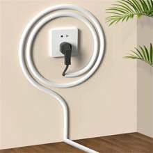 1pc 39.37inch/118.11inch Self-Adhesive PVC Cable Management Tube, Invisible Floor Wire Cover For Desk, Wall & Floor Installation, Home Decor Cable Concealment Channel