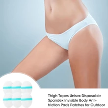 5 piezas de parches antifricción de spándex para muslos internos y pantorrillas, cinta corporal invisible con elástico sin cubrir que proporciona comodidad y protección