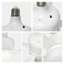 1pc Screw Socket Fan E27 Base, Ceiling Fan With Light And Remote LED Bulb, Tri-Color With Remote Control, Ceiling Fan Replacement Device For Home Bedroom, Living Room, Kitchen, Balcony - White - View 4