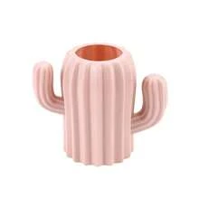 Soporte de bolígrafo creativo para estudiantes, papelería, escritorio de cactus, caja de almacenamiento multifuncional, contenedor de bolígrafos de PE, maceta para pinceles, suministros de oficina - Blanco - Ver 7