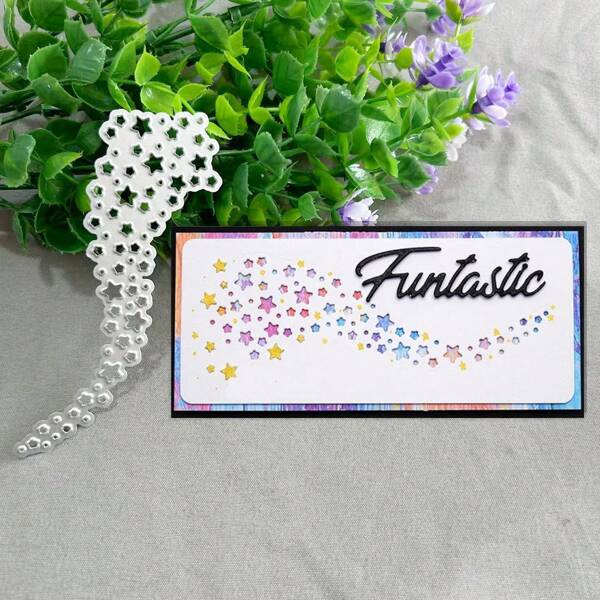 Hollow Stars Metal Cutting Dies, DIY Scrapbooking Album And Embossing Stencil, Greeting Card Making Tool, Card Paper Cutting Crafts ,Gift Card Making Template Die Cuts