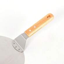 HaroldDol Pizzaschaufel Pizzaschieber Pizzaheber Edelstahl Holzgriff Brotbackschieber - Silber - Übersicht 9