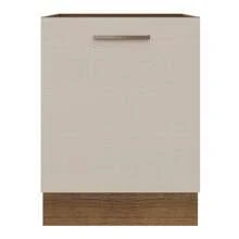 Gabinete Bajo Cocina Madesa Agata 60cm 1 Puerta Sin Tablero Color Marrón/crema - Marrón y Crema - Ver 8