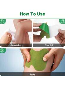 60 片装植物精华膝盖贴、颈肩膝贴、针灸贴、热敷贴、持久保暖膝盖贴、温和无刺激日常护理足底垫、中药缓解不适、天然草本精华自热贴，适用于身体、背部、手臂、手腕、放松疲劳、腿部、膝关节健身房配件膝盖支撑运动护膝健身房护膝 - 彩色 - 查看 2