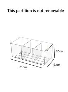 Caixa de Armazenamento de Plástico Transparente, Organizador de Armazenamento de Saquinhos de Chá com 4 Compartimentos, Organizador de Armazenamento de Alimentos Divididos para Despensa, Cozinha, Geladeira, Armário, Pacotes de Temperos, Bolsas de Lanches Caixa de Armazenamento de Mesa