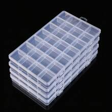 4pcs/5pcs Transparent Jewelry Organizer Boxes, Nail Polish Display Containers With Compartments To Prevent Scattered - Clear - View 10