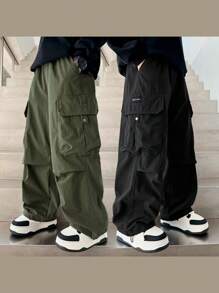 Calça Cargo Tactel Juvenil Infantil - Verde Militar - Visão 2