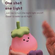 Eggplant Lamp, Adjustable Brightness Touch Control Night Light, Rechargeable Glare-Free LED Lamp, Dimmable Timed Night Light, Cute Gift