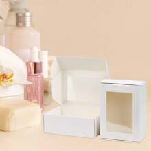 50pcs With Window Gift Boxes, Candy Box, Chocolate Box, Jewelry Box, Holiday Gift Packaging Boxes, Birthday Party, Graduation Gift Boxes