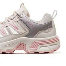 CAMEL CROWN Zapatos de senderismo para mujer, zapatos deportivos transpirables nuevos para primavera y verano, zapatos para exteriores resistentes al desgaste y antideslizantes - Blanco roto/rosa - Ver 2