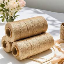 100M/3937 Zoll 2mm Vintage Juteband, Juteleine, Schleifenband, DIY Handwerk, dünner und dicker Jutekordel für Hochzeitsgeschenkverpackung und Party Heim Deko Accessoire