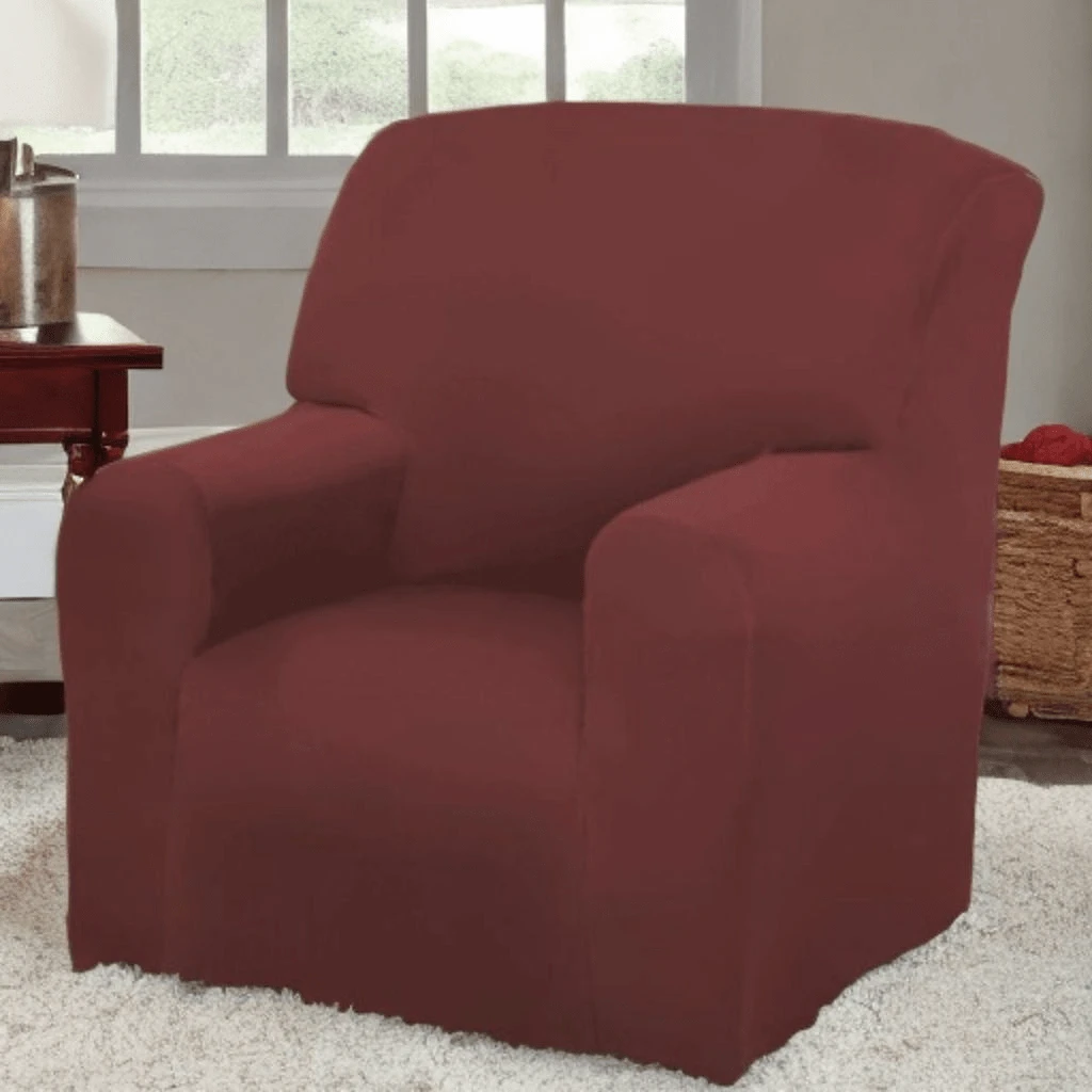 Sofa Protector Cover For 1-Seater Armchair Glued - Burdeos - Ver 1