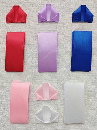 150 pièces Matériaux de pétales de rose en ruban DIY, bouquets individuels en satin double face, fleurs décoratives pour artisanat, mariage et festival