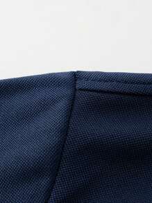 男士男友风格轻盈透气休闲跑步、健身、高尔夫短袖 Polo 衫 T 恤，夏季 - 藍色 - 查看 5