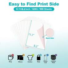 100 Sheets A4 Sublimation Paper - Premium Quality For Vivid And Precise Heat Transfer Printing​ - White - View 3