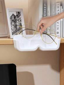 10 piezas/3 piezas/1 pieza Organizador de gafas de montaje en pared sin taladro, cajas de almacenamiento, soportes, adecuado para dormitorio, sala de estar, baño, cocina para organizador de almacenamiento de mujer, artículos esenciales de viaje, regreso a la escuela, almacenamiento de dormitorio, decoración de otoño