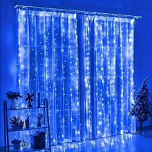 LED Curtain Lights, USB Powered 8 Modes Remote Control, 3*3 Meters/3*2m/3*1m Curtain String Lights, Fairy Lights Garland For Wedding Party Home Garden Bedroom Outdoor Indoor Wall Window Decor, Halloween, Christmas - Warm White/White/Colorful