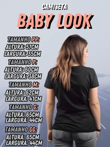 Camiseta Feminina Baby Look Cor Preta: Fuscas Viagem - Estilo Tumblr / LANÇAMENTO ESPECIAL 2025 - Preto - Visão 2