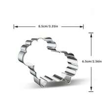 1pc/6pcs Stainless Steel Lamb Cookie Cutter, Cartoon Animal Baking Cake Mold Tool, Sheep Shaped Eid Al Adha Cookie Cutter - Silver - View 3