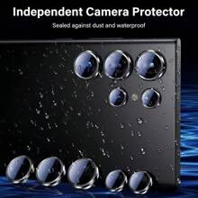 4 Sets Of Mixed-Color Compatible With Samsung Galaxy S25 S23 S22 Ultra S25 S24 Plus S23+S24 Ultra S23 Ultra S25 Ultra Camera Lens Protective Film, Ultra HD 9H Reinforced Glass And Metal Separate Ring Cover, Easy To Install, Scratch-Proof, Suitable For Housing +1pc Storage Box.