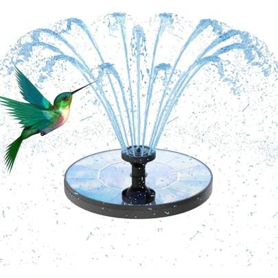 Upgraded Solar Powered Floating Water Fountain For Garden Outdoor Decoration, With 6 Nozzles, For Bird Bath, Garden, Pond, Fish Tank, Aquarium, Swimming Pool, Waterproof IPX8