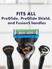 Gillette Fusion5 Men's Razor, 4 Replacement Cartridges | The Gillette Fusion5 Men's Razor Features A 5-Blade Cartridge With Advanced Low-Friction Blades For An Incredibly Close And Comfortable Shave. It Also Has A Precision Trimmer For Edging And Detailing. The Lubricating Strip Helps Provide A Smooth Shave, And It Will Gradually Wear Down To Indicate When It's Time To Replace The Cartridge. - Fusion5 4 Blade - 查看 7
