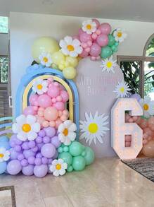 Gänseblümchen Ballons - 96/161 Stücke pastell Regenbogen Ballon Bogen Girlande Set - perfekt für Geburtstage, Baby-Partys, Hochzeiten und Dekorationen!