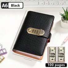 A6 Savings Notebook,A Small Financial Management Book With A Lock, Suitable For Storing Money And Important Information, 50 Sheets And 100 Pages Of Fun And Easy To Save Binders -Cash Notebook,School Supplies,Back To School - A6 - View 16