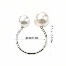 10/50/100pcs Artificial Metal Pearl Napkin Rings, Gold & Silver Napkin Holders, Tabletop Napkin Clips, Suitable For Wedding Party, Home Dining Table Decor - Multicolor - View 8