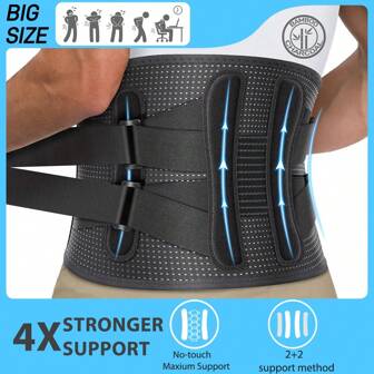 Adjustable Weight Lifting Belt - Breathable Lumbar Support For Men, Gym & Fitness Back Brace Exercise Waist Belt Suitable For Workout Home Sports And Walk Waist Trimmer And Exercise Waist Belt