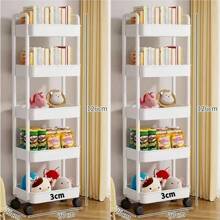 Bookshelf Storage Trolley Mobile Kitchen Organizer Cart With Wheels Multi-Layer Bathroom Shelves Household Snacks Storage Rack