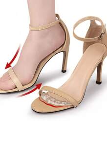 QKC 2 件防滑脚趾垫，女士夏季凉鞋防滑鞋垫，半透明隐形鞋垫 - 透明色 - 查看 3