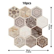 10 stuks zelfklevende tegelstickers voor achterwanden, 30x30 cm, voor woonaccessoires, keukens, badkamers, vloeren, kamerdecoratie, gepersonaliseerde cadeaus, behang, huisdecoratie en de start van het schooljaar.