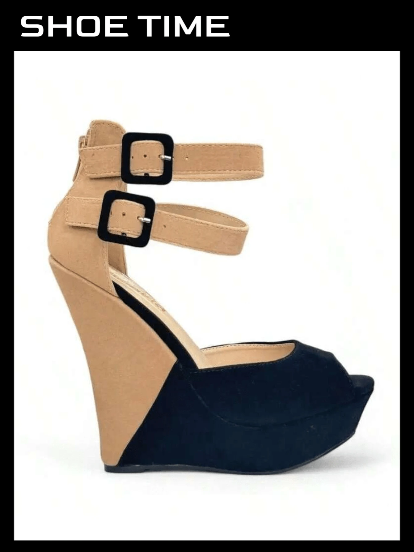 Women's Wedge High Heels Platform Sandals, Casual Slipper Shoes - 黑色 - 查看 1