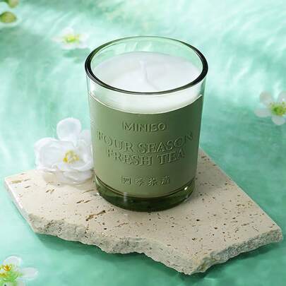 Miniso Quartet Series Scented Candle, Exquisite Jar Design, Elegant Aroma Design, Portable For Home/Bedroom Decor,Lovely Birthday Gift, PP Material (1 PC)