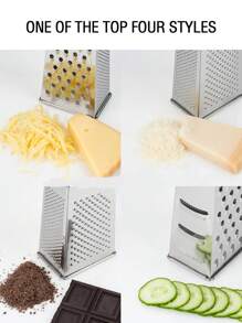 1pc Stainless Steel Multi-Sided Shredder Easily Shreds For Carrots, Cucumbers, Potatoes, Garlic, Etc. Multifunctional Stainless Steel Vegetable And Fruit Peeler. Stainless Steel Sharpening Tool - Cheese Shredder - Kitchen Grinder - Multi-Sided Shredder - Paper Shredder - Kitchen Utensils - Stainless Steel Kitchenware - Cheese Shredder - Grating Tool - Must-Have Kitchen Tools