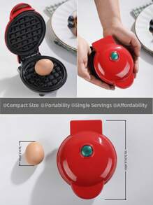 SCISHARE قلاب واحد للحائط قوة 350 واط بحجم 4 بوصة لصنع الوافل الفردية والبطاطس المحمرة والشايفلز الكيتوجينية، بسطح سهل التنظيف والالتصاق