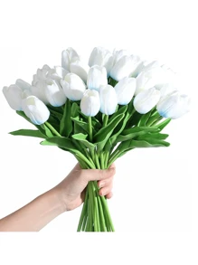 12 pezzi di fiori di tulipano artificiali assortiti, rosa chiaro e bianco rosa, adatti per la decorazione di giardini esterni, decorazioni interne ed esterne, decorazione di vasi, piante finte, decorazione per tutte le stagioni, oggetti di decorazione per la stanza, decorazione floreale domestica, davanzale, portico, vaso da giardino interno ed esterno, decorazione per matrimoni e feste, forniture per feste di compleanno, regalo per la festa della mamma e del papà, decorazione in stile bohémien, accessori per composizioni floreali fai-da-te
