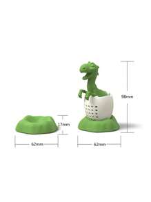 1pc Dinosaur Hatching Egg Silicone Tea Infuser - Reusable Strainer For Loose Tea/Herbs (3.8x2.4in), Whimsical Kitchen Decor & Practical Gift For Tea Lovers/Office Workers/Campers Back To School