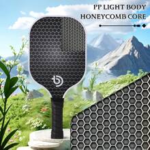 1 Set Of Carbon Fiber Pickleball Paddles: Outdoor Sports Equipment With Honeycomb Design - Includes 2 Paddles, 4 Balls, And A Carrying Bag