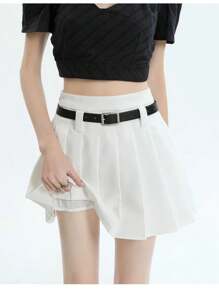 "Pleated Skirt. Classic And Super Versatile. Has Lining At The Bottom." - Blanco - Ver 2