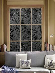 1Roll Decorative Window Privacy Film, 3D Stained Glass Window Sticker,Anti-UV Sun Blocker Heat Control For Home Vinyl Decal,For Bedroom Decor,Room Decor Items,For Halloween Decor,Fall Decor,Classroom Decorations,Removable Sticker,Stickers,Wall Decal, Vinyl Decal For Home Decorations,Spring Decoration Items Refresh Your Home,Rama Decoration Stickers